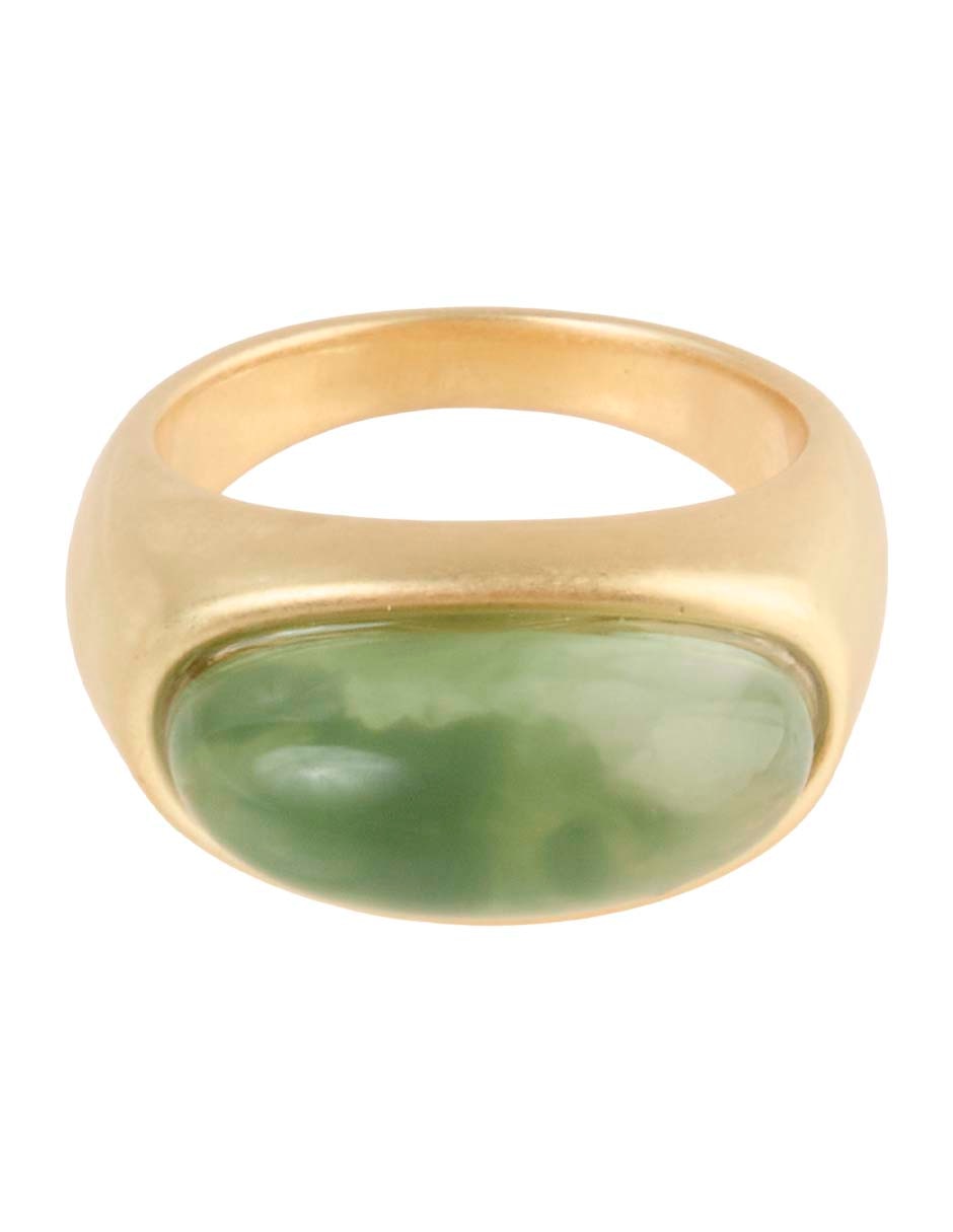 Anillo ovalado pulido