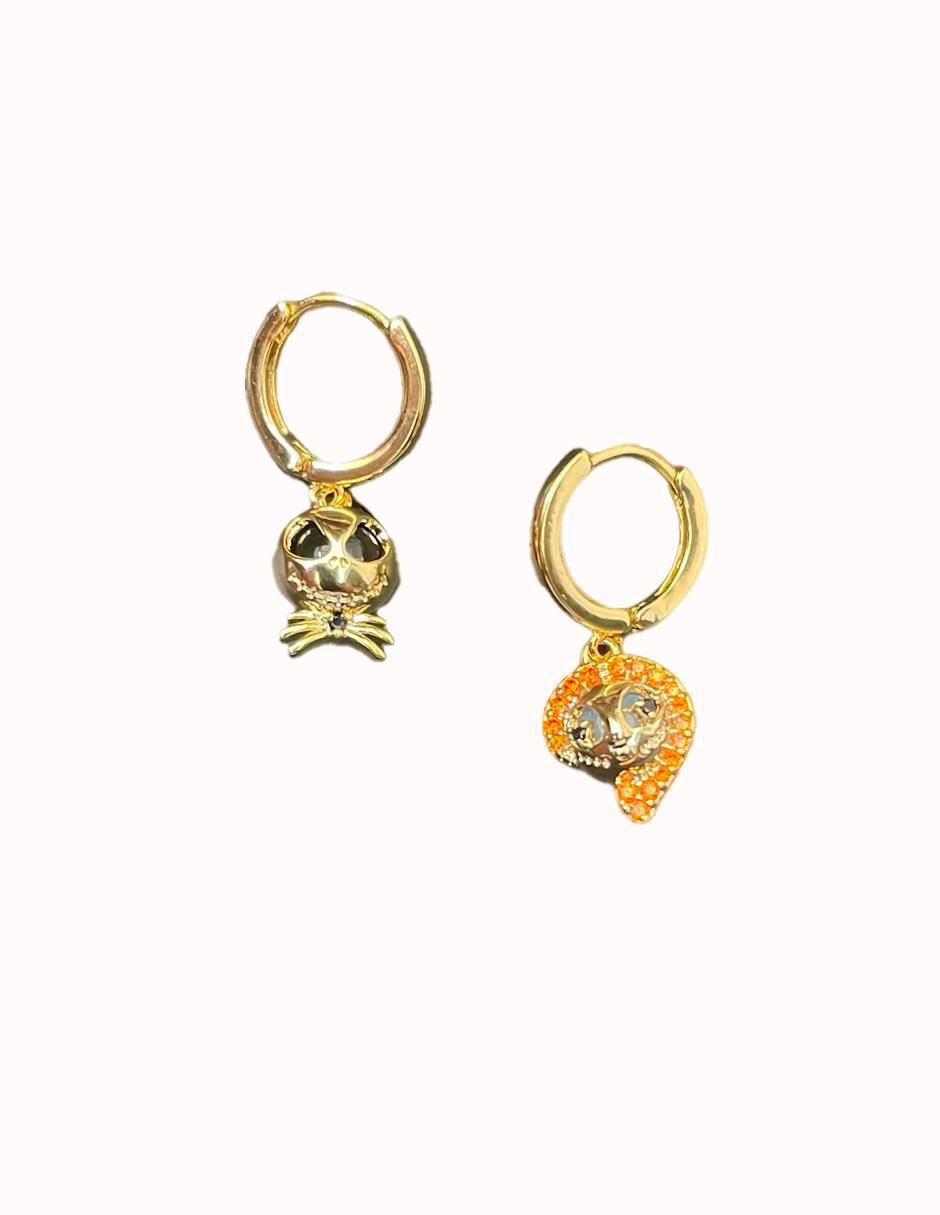 Set de aretes Jack & Sally con acabado pulido 3