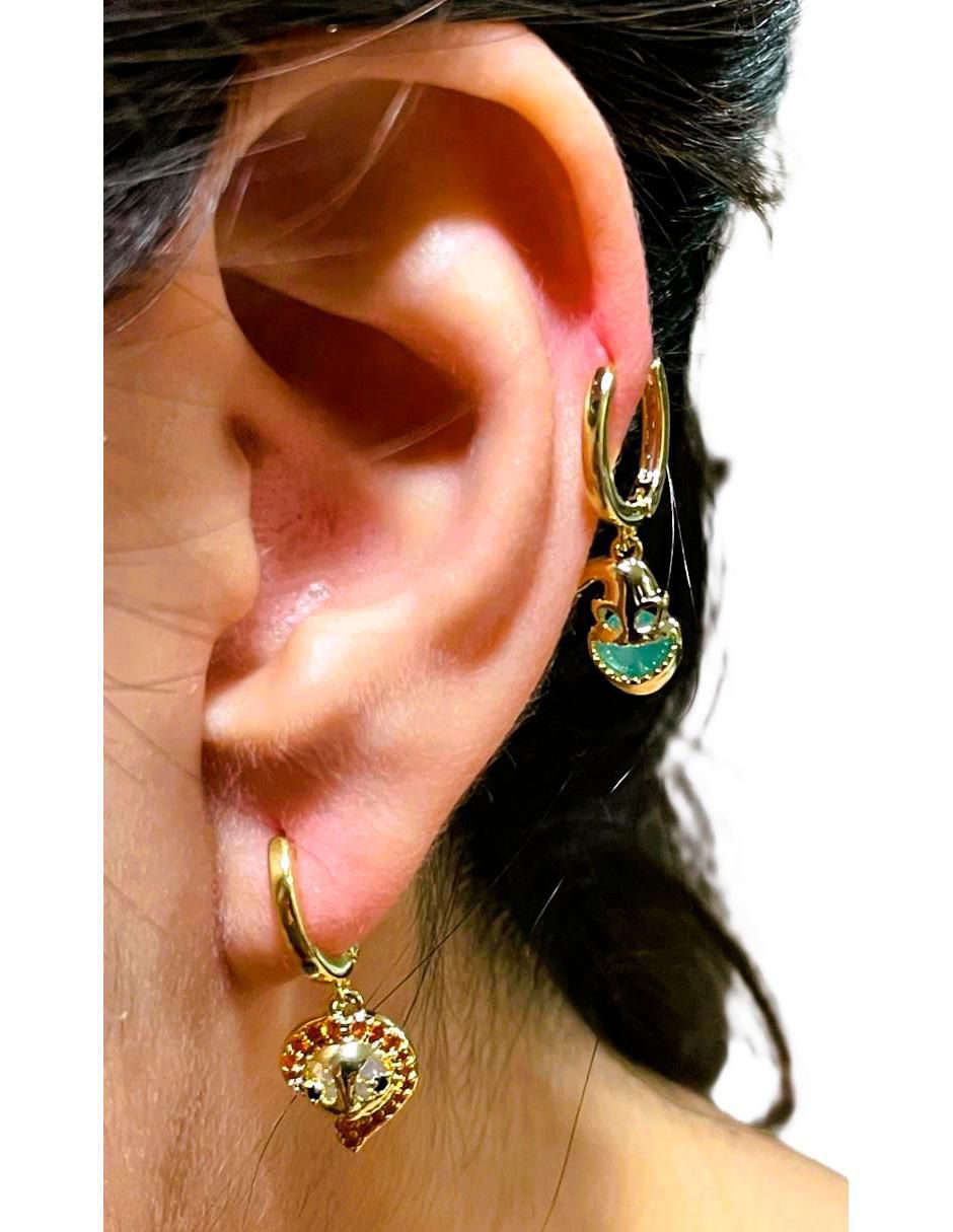 Set de aretes Jack & Sally con acabado pulido 4