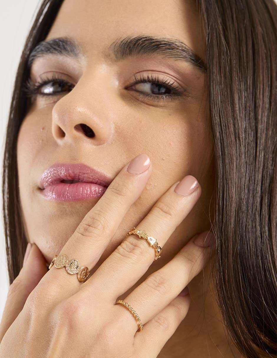 Set anillo Map brillante