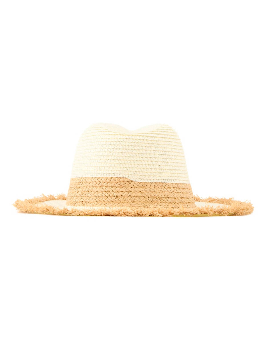 Sombrero ala mediana map estampado bloques de color
