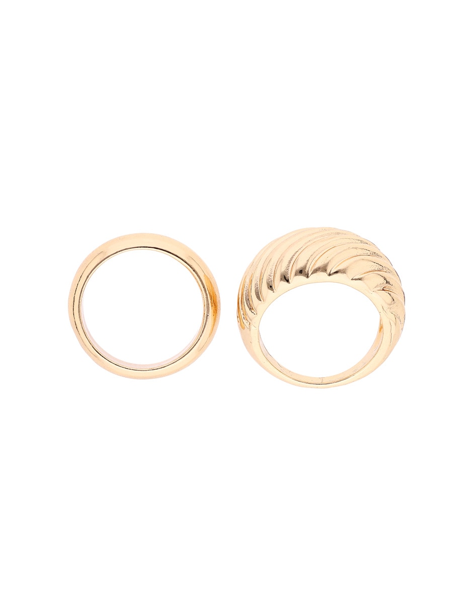 Set anillo circular brillante 5