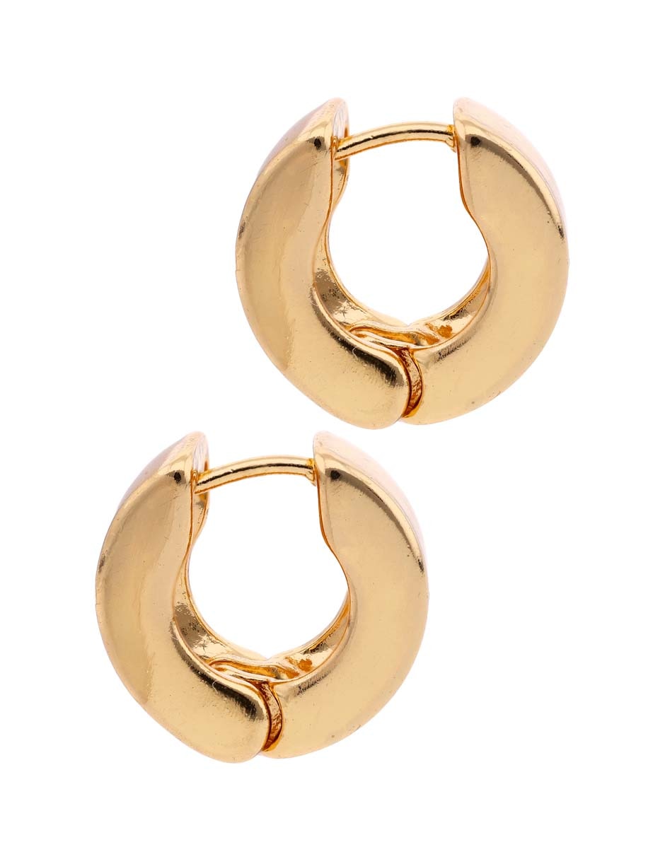 Aretes de círculo Lieb con acabado pulido