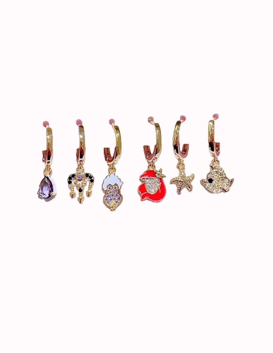 Set de aretes Úrsula con acabado pulido