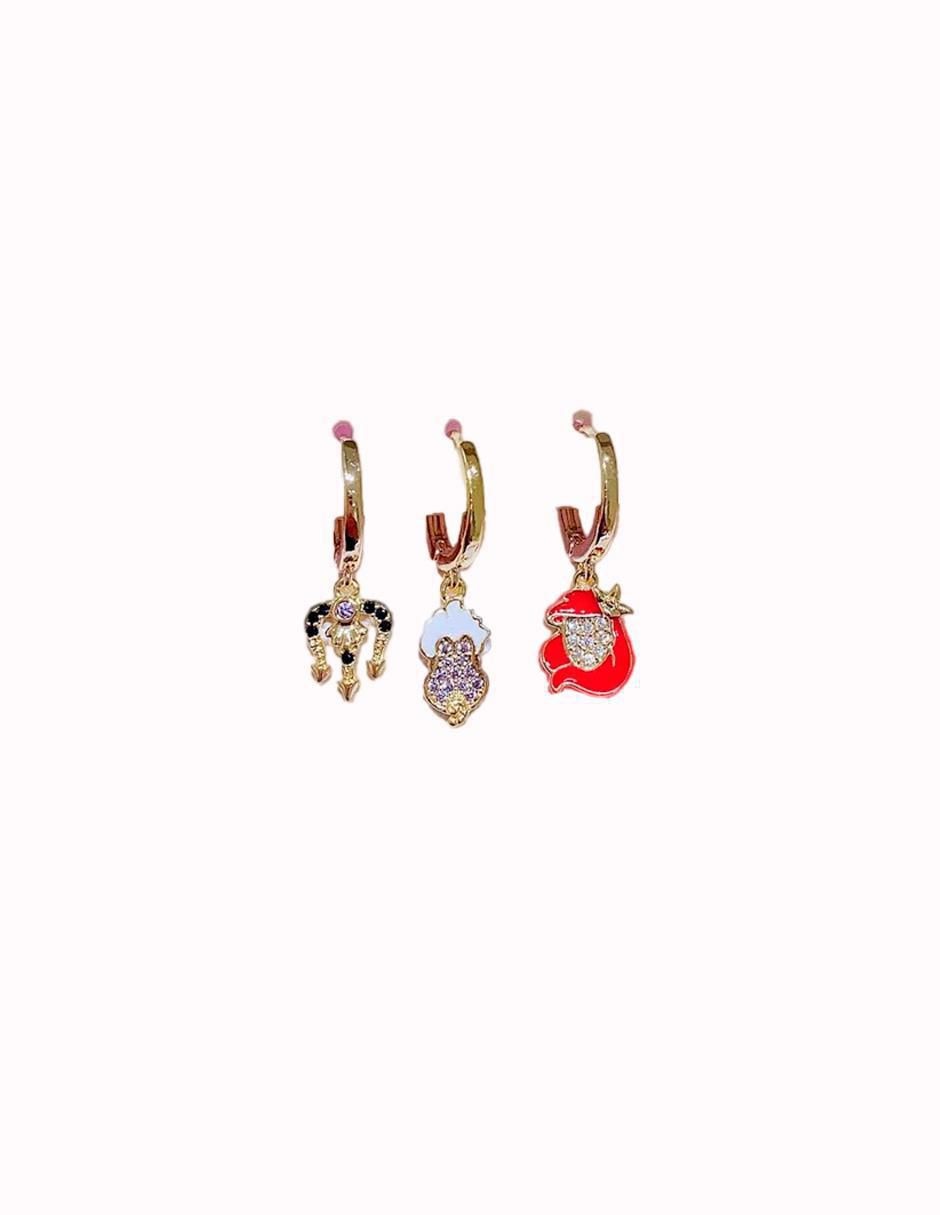 Set de aretes Úrsula con acabado pulido 2
