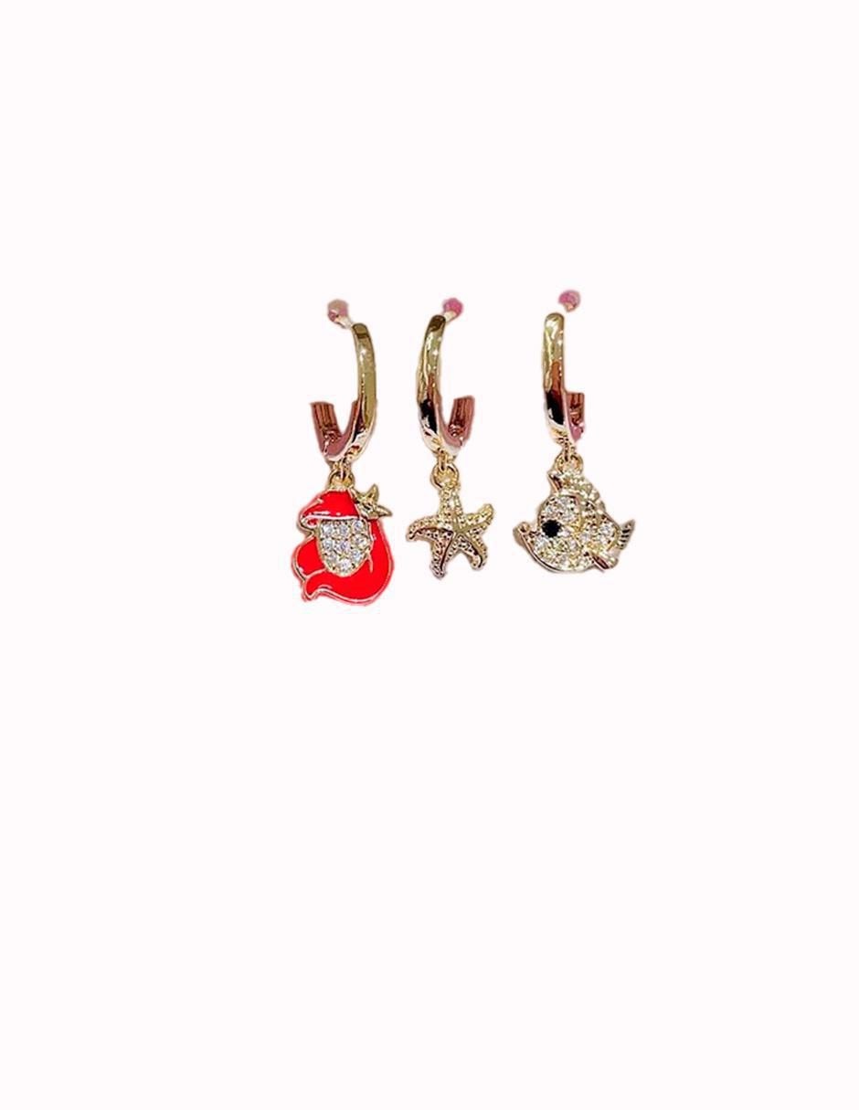 Set de aretes Úrsula con acabado pulido 3