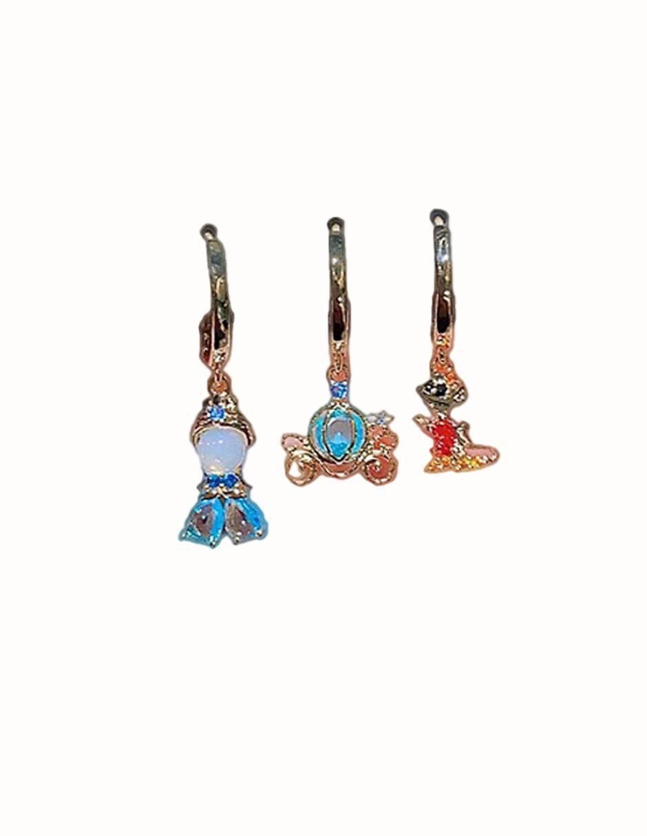 Set de aretes Cenicienta con acabado pulido 3