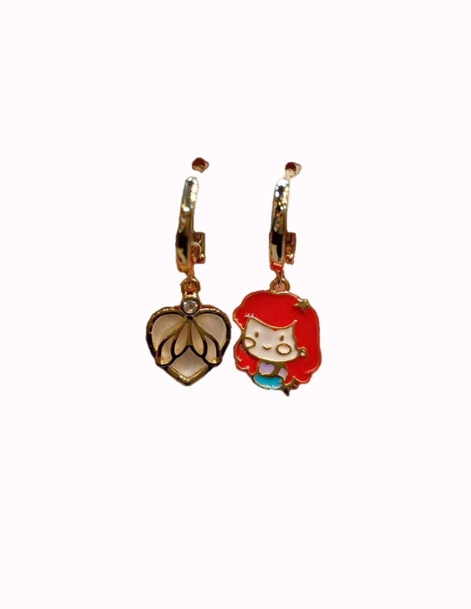 Set de aretes Sirena con acabado pulido 2