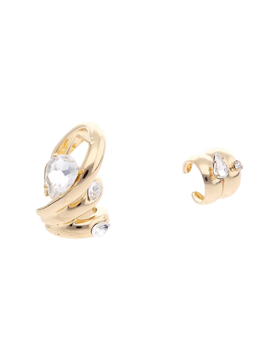 Set de aretes Map con acabado brillante