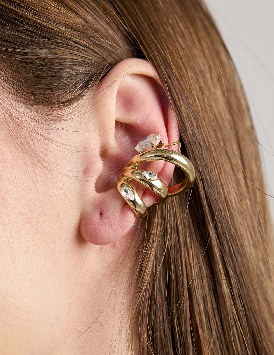 Set de aretes Map con acabado brillante