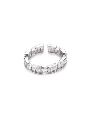 Anillo redondo zirconia brillante