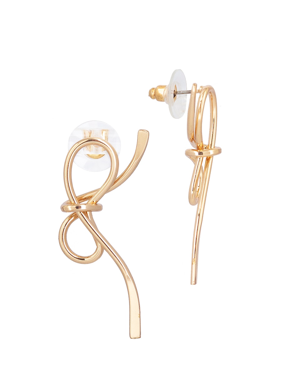 Aretes de moño con acabado lustre 3