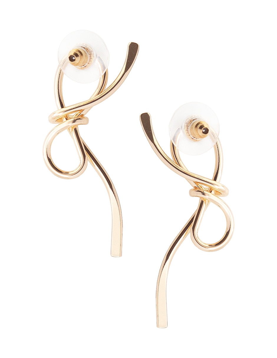 Aretes de moño con acabado lustre 4