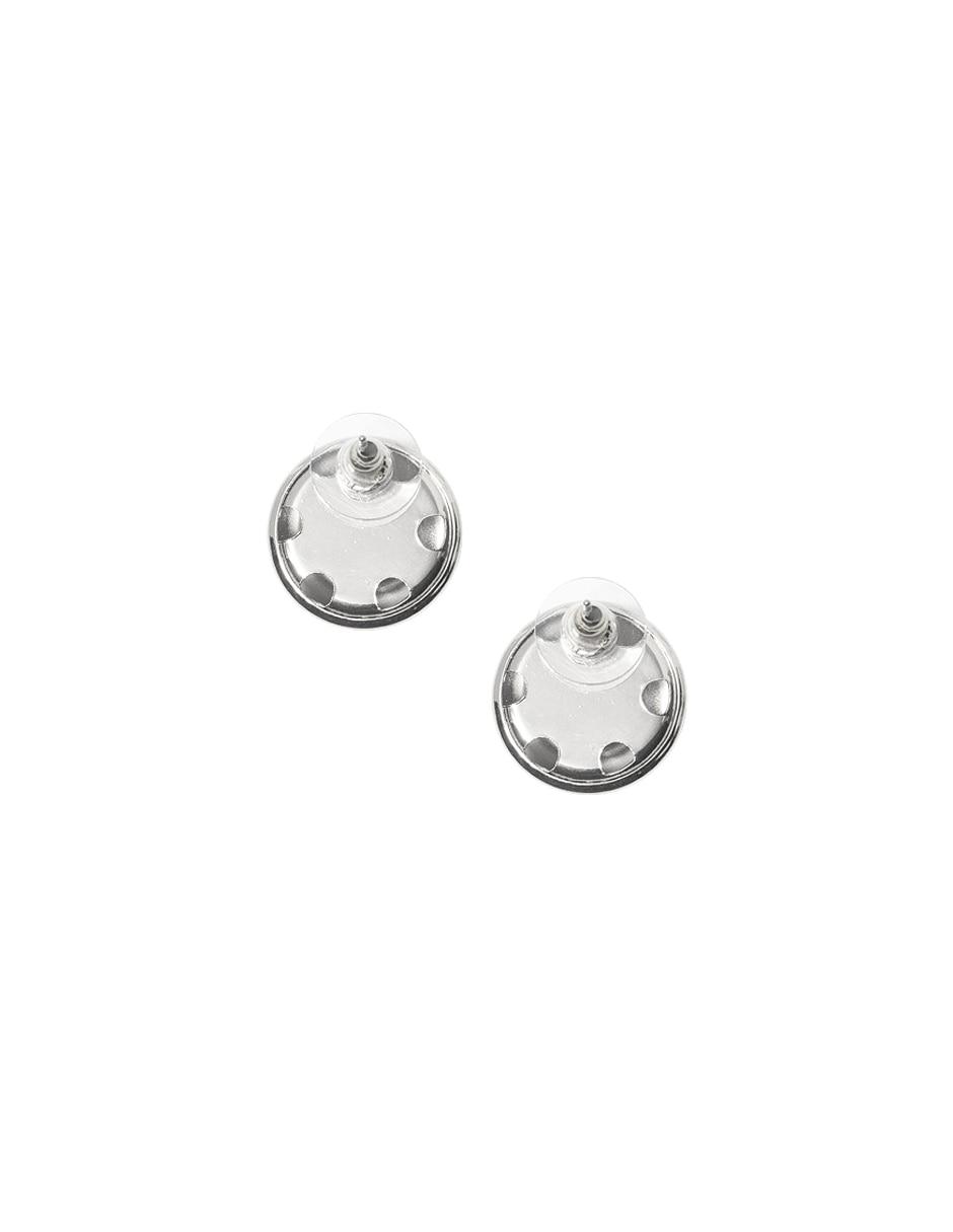 Aretes de círculo con acabado lustre