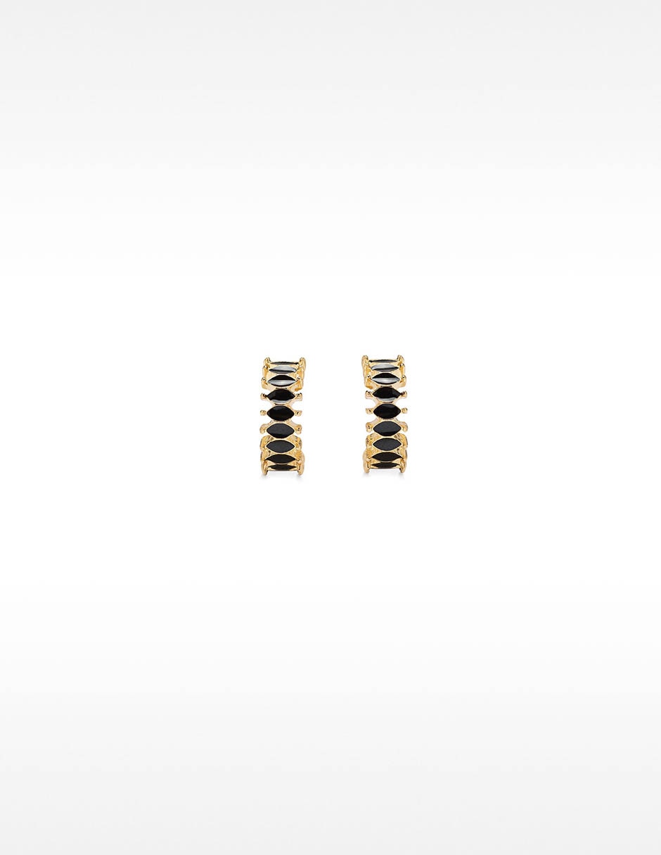 Aretes de aro con acabado pavé Aretes de aro con acabado pavé