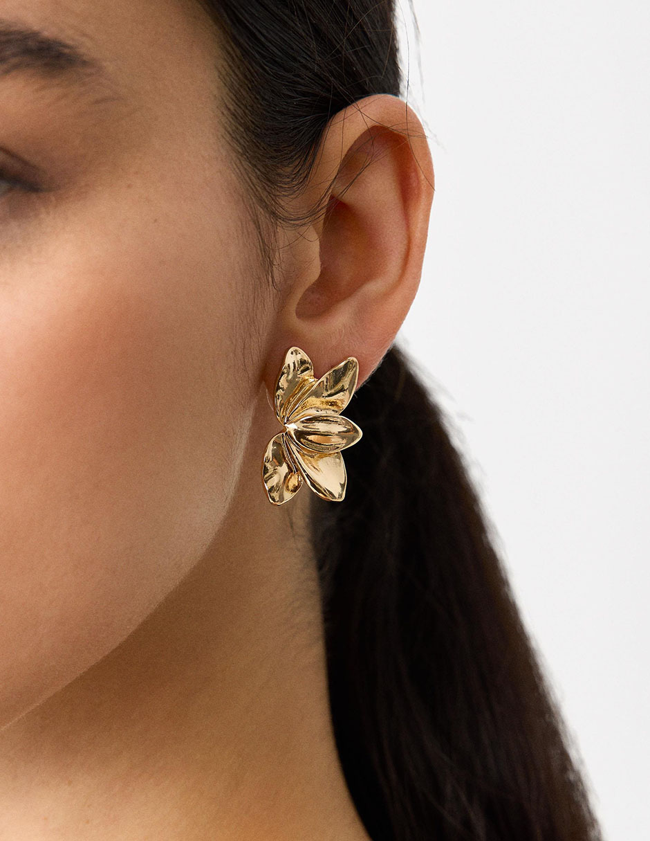 Aretes de aro con acabado brillante 2