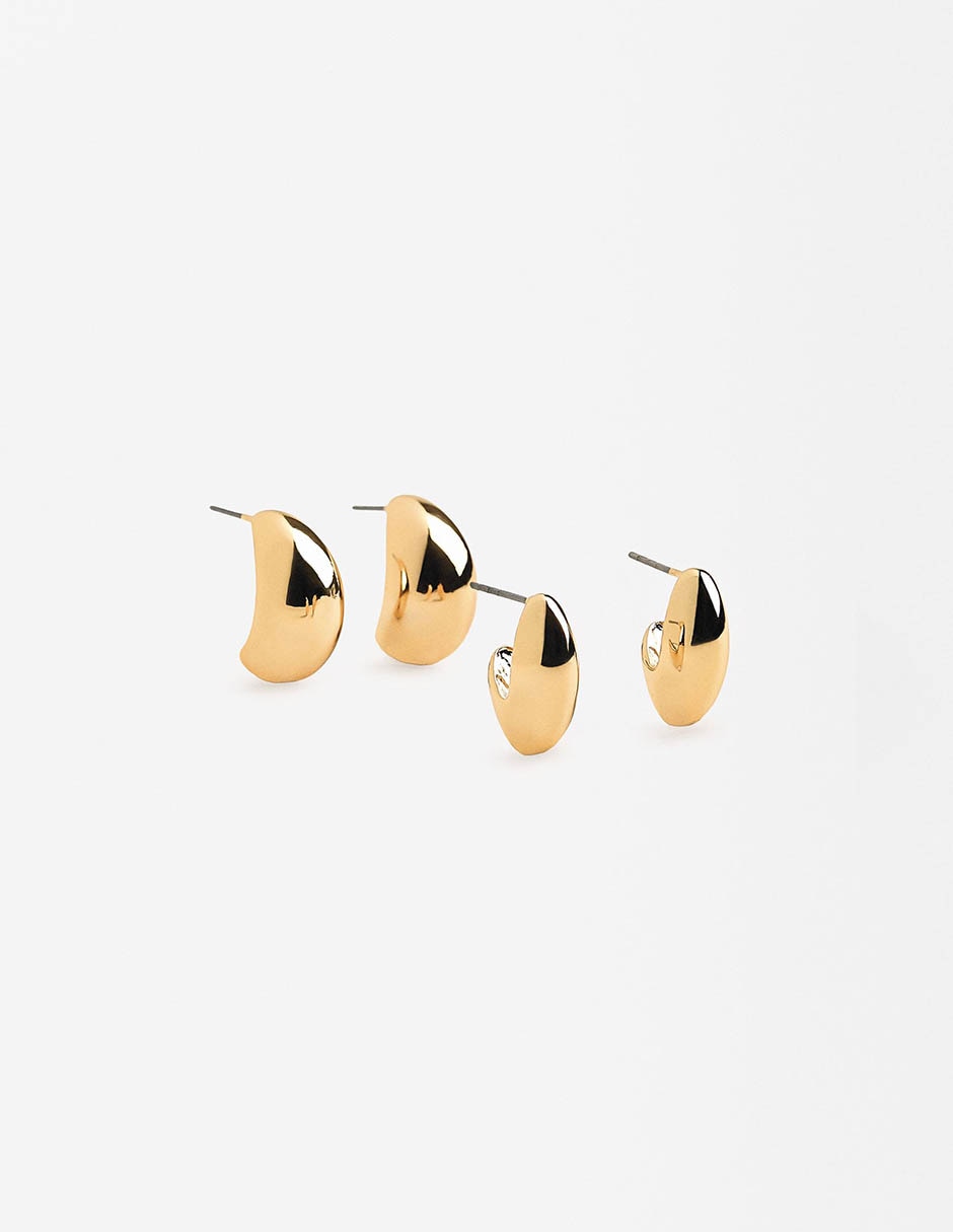 Aretes redondos con acabado brillante