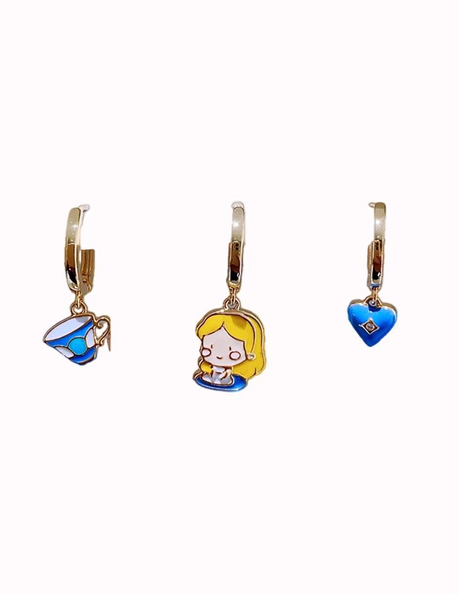 Set de aretes Alice con acabado pulido 2