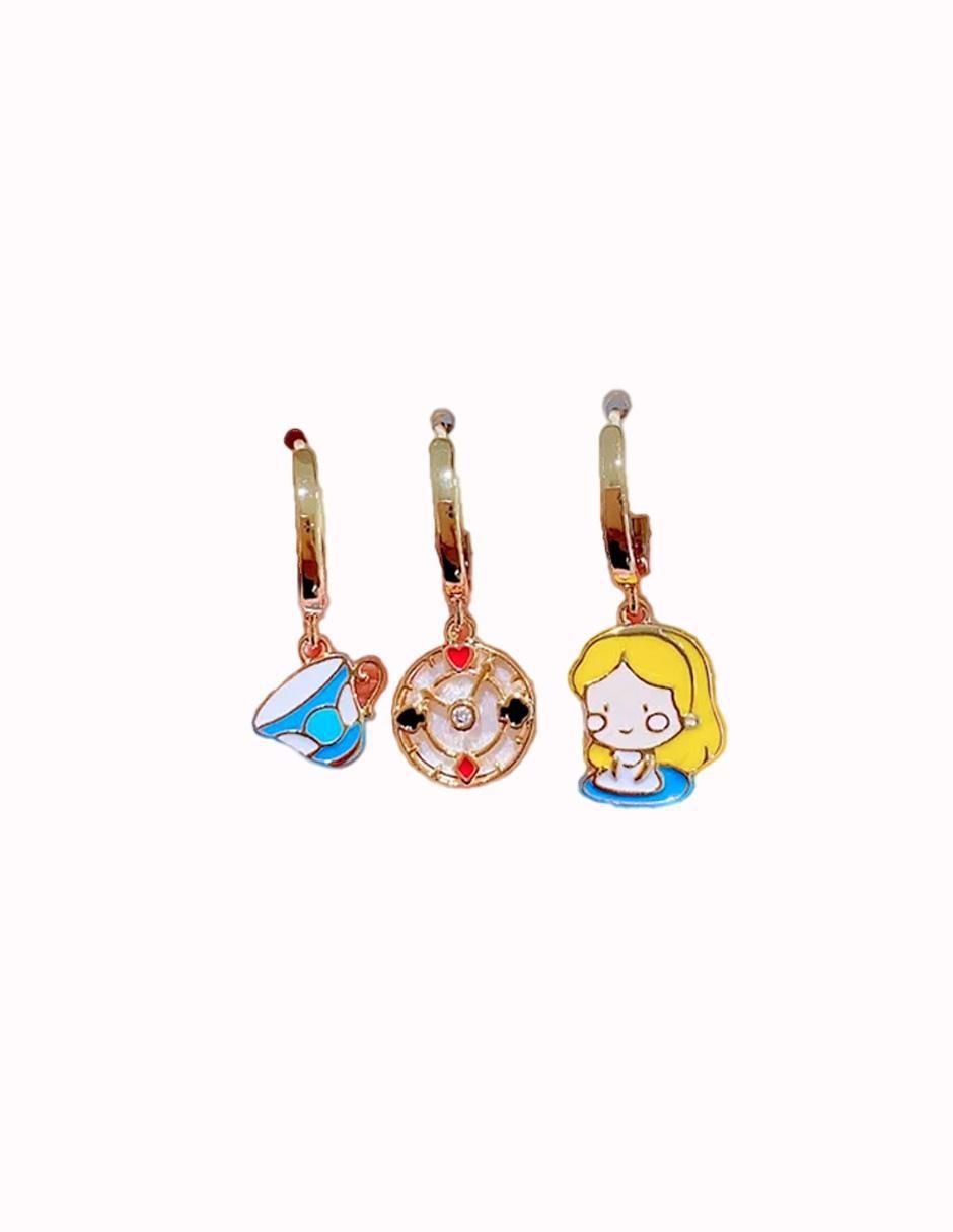 Set de aretes Alice con acabado pulido 3