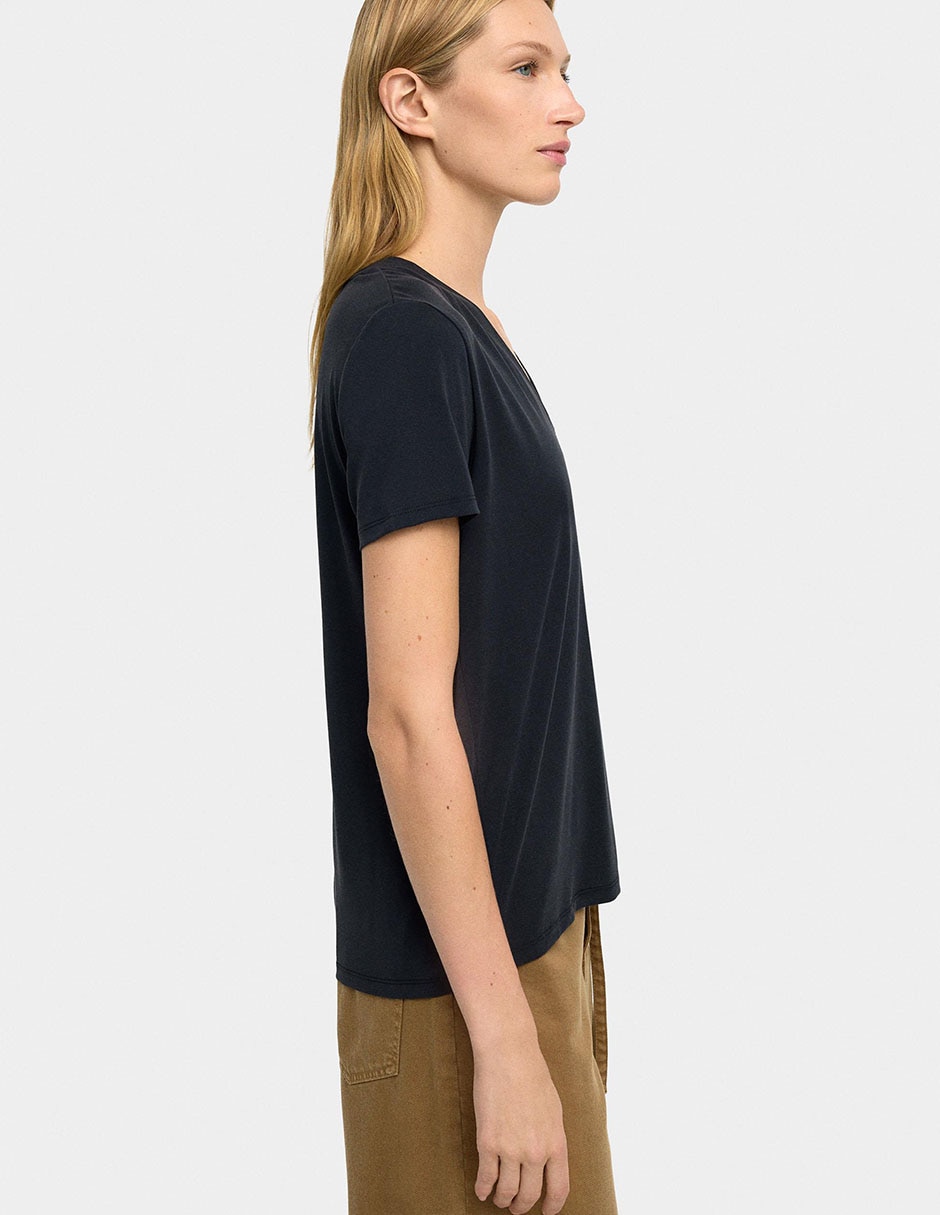 Playera manga larga Parfois cuello redondo para mujer