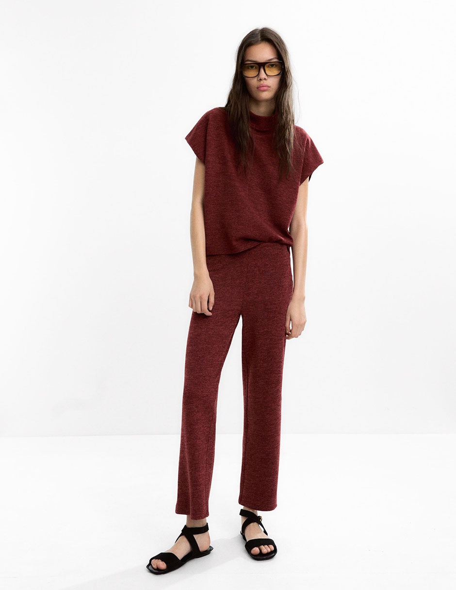Pants regular con elástico para mujer Pants regular con elástico para mujer