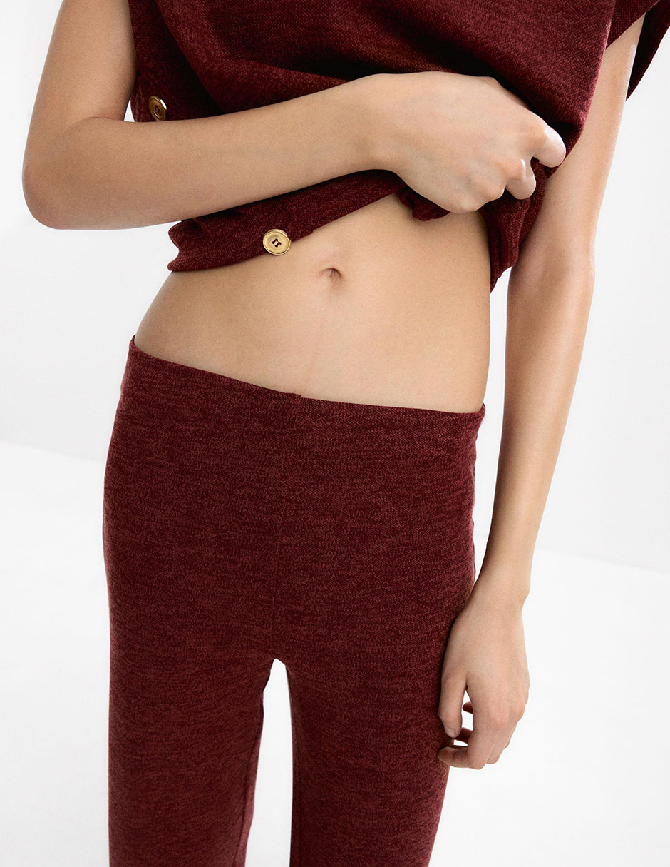 Pants regular con elástico para mujer 4