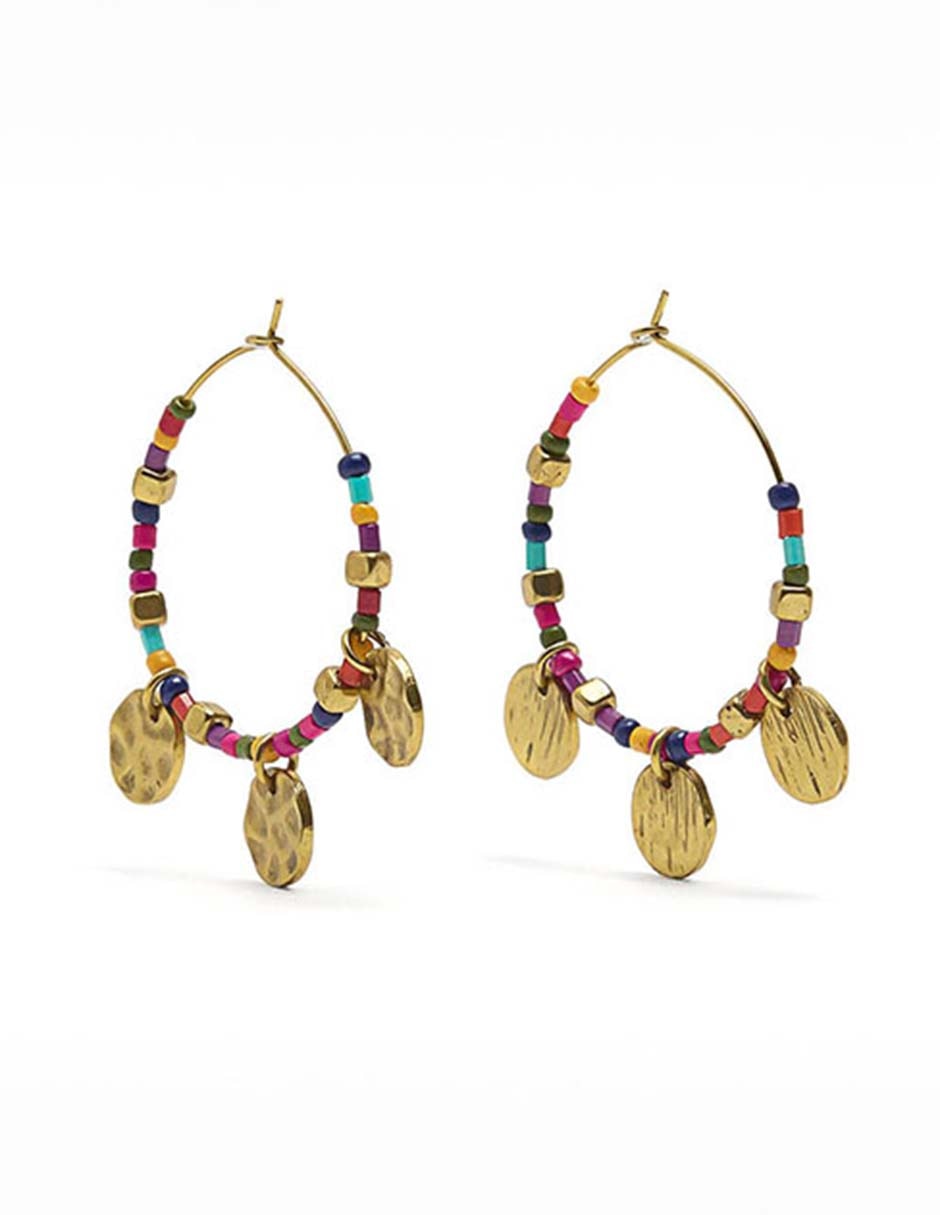 Aretes de aro con acabado pulido 1