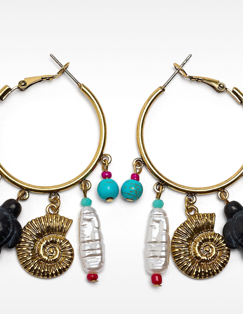 Aretes de aro con acabado pulido 3