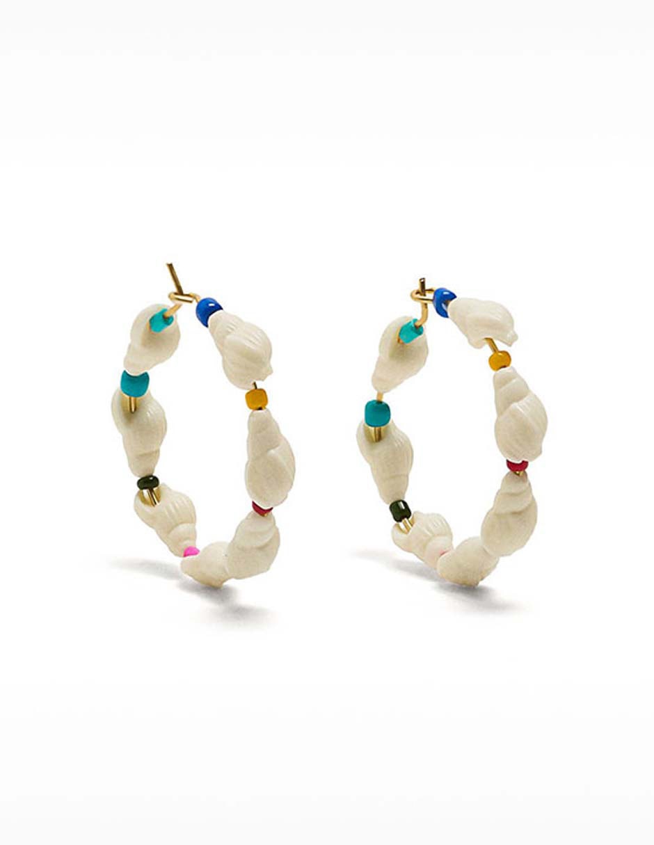 Aretes de aro con acabado pulido