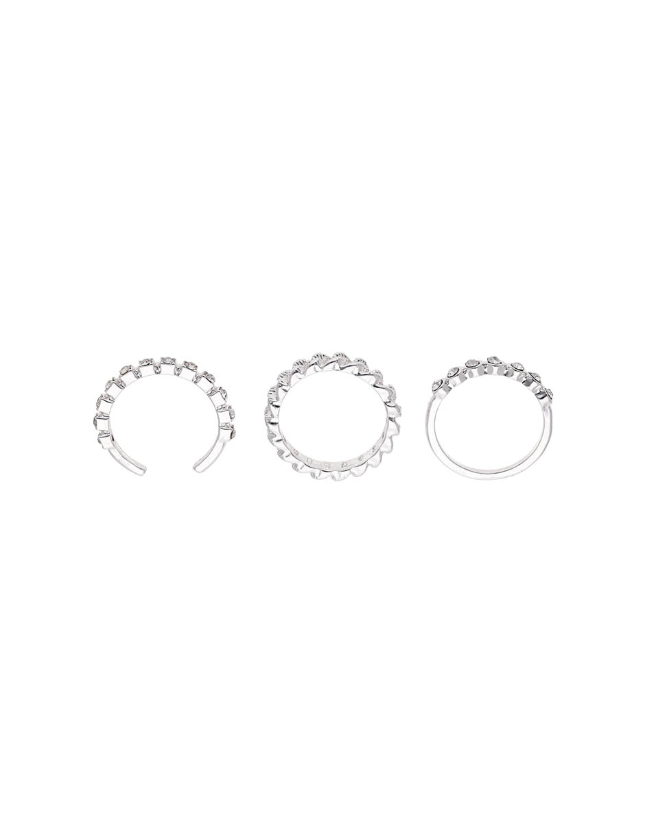 Set anillo redondo brillante 4