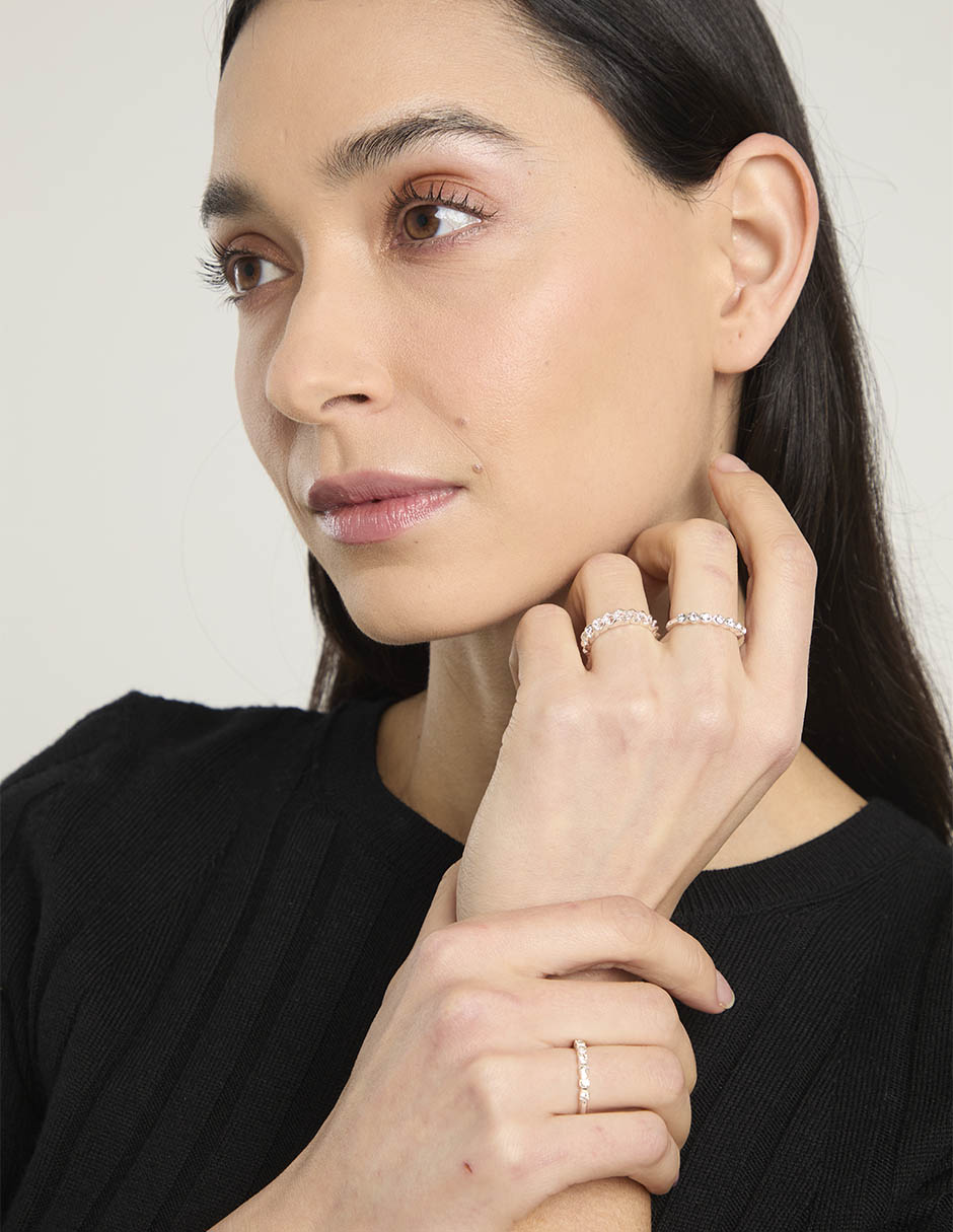 Set anillo redondo brillante 2