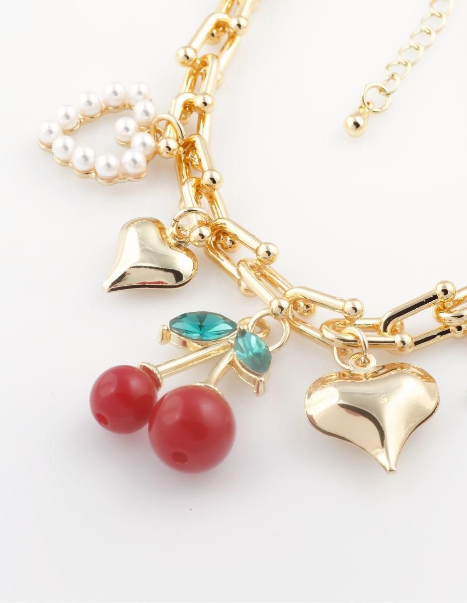 Set collar cereza Cherry Love con acabado baño de oro 18 K 4