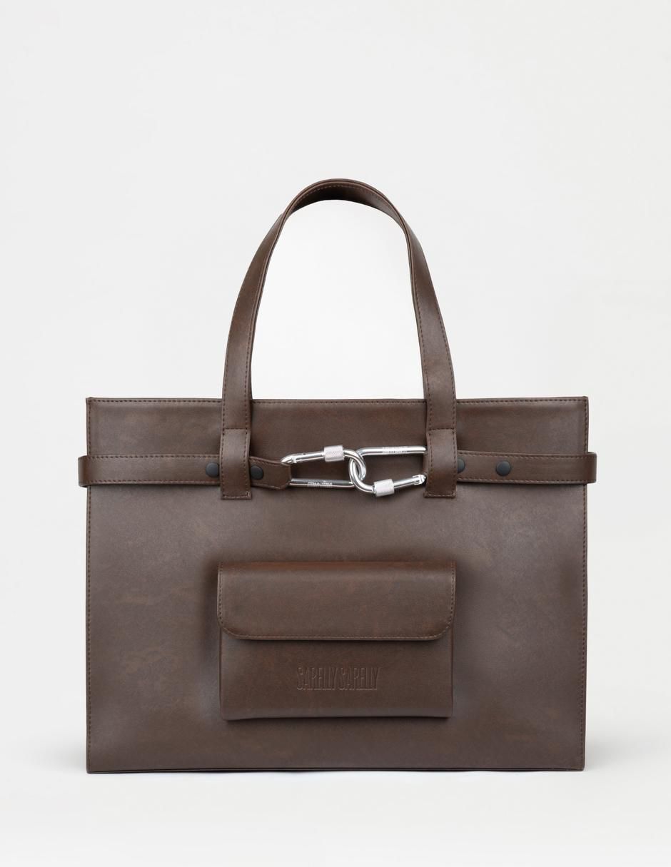 Bolsa tote Cargo 100% Piel De Nopal Cafe unisex