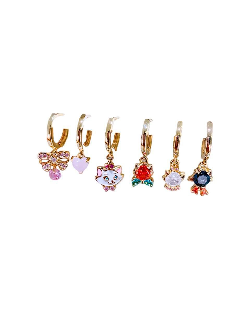 Set de aretes Marie con acabado pulido