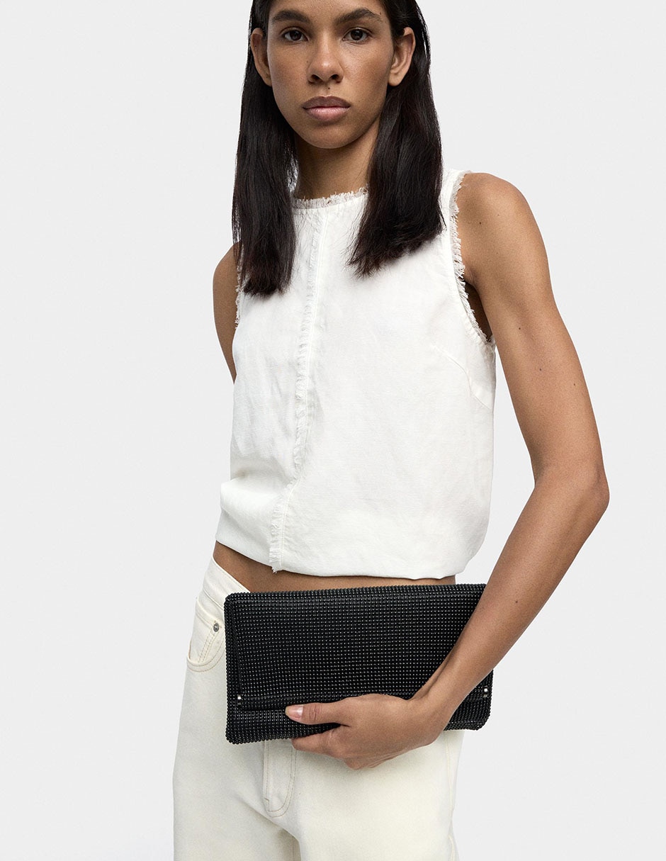 Bolsa clutch Parfois New Mesh para mujer