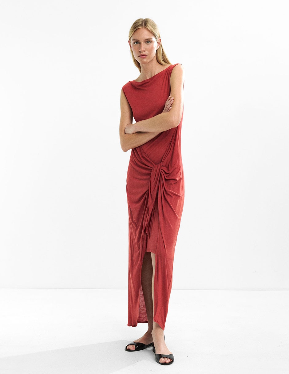 Vestido midi casual t2 junho para mujer