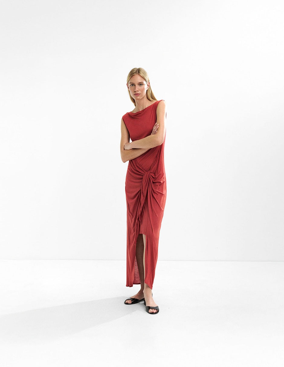 Vestido midi casual t2 junho para mujer