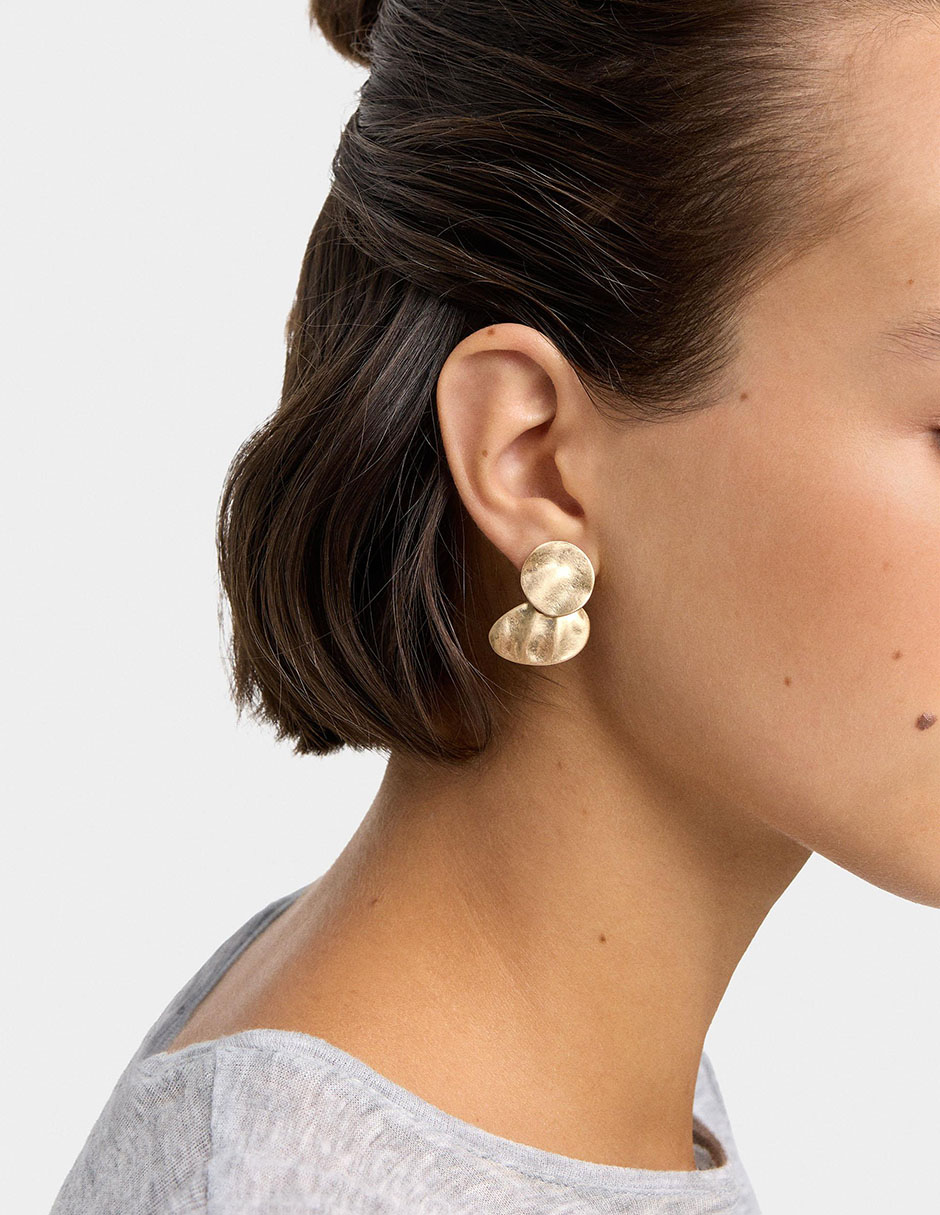 Aretes de aro Golden Basics 2