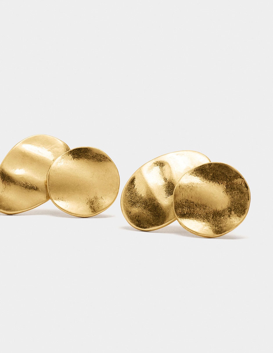 Aretes de aro Golden Basics 3