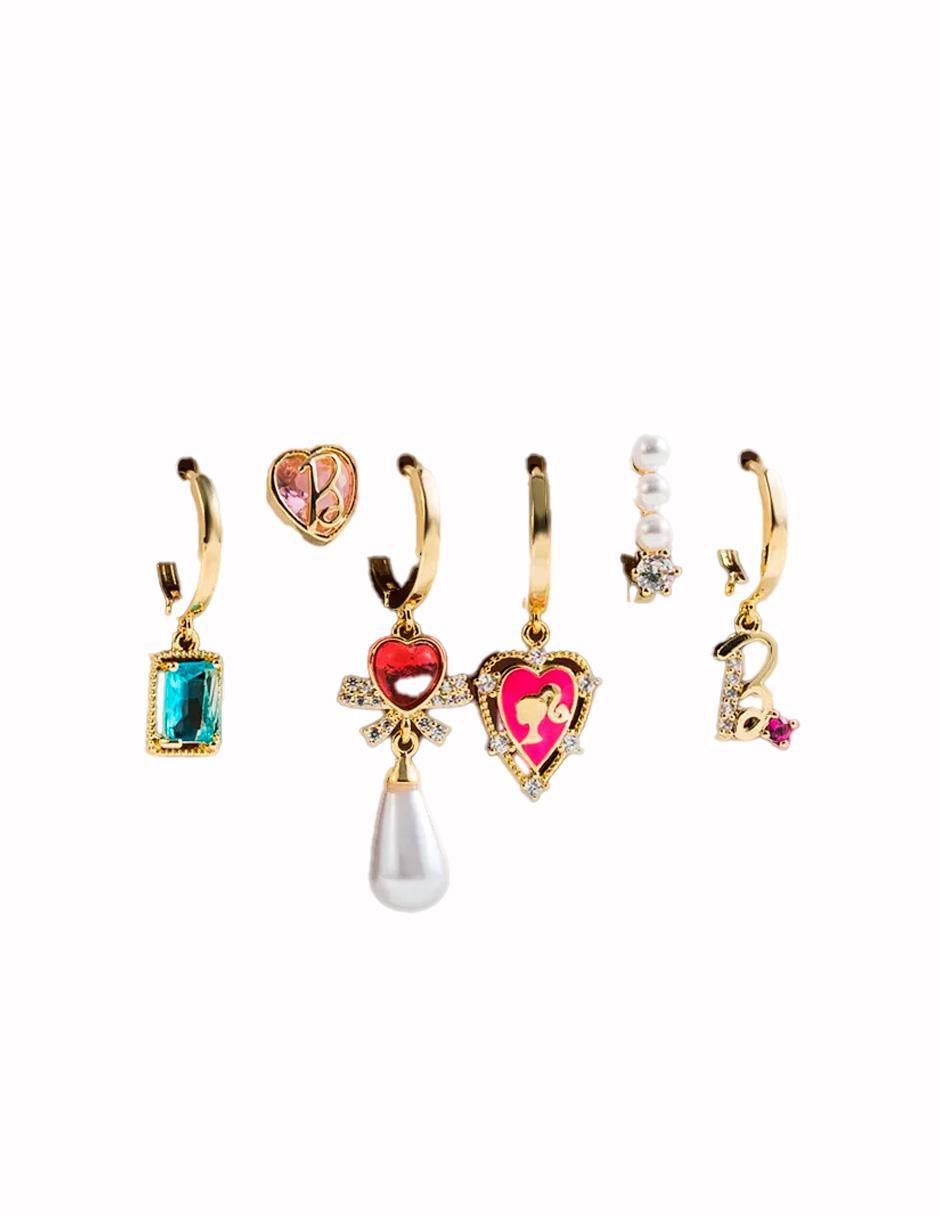 Set de aretes Barbie con acabado pulido Set de aretes Barbie con acabado pulido