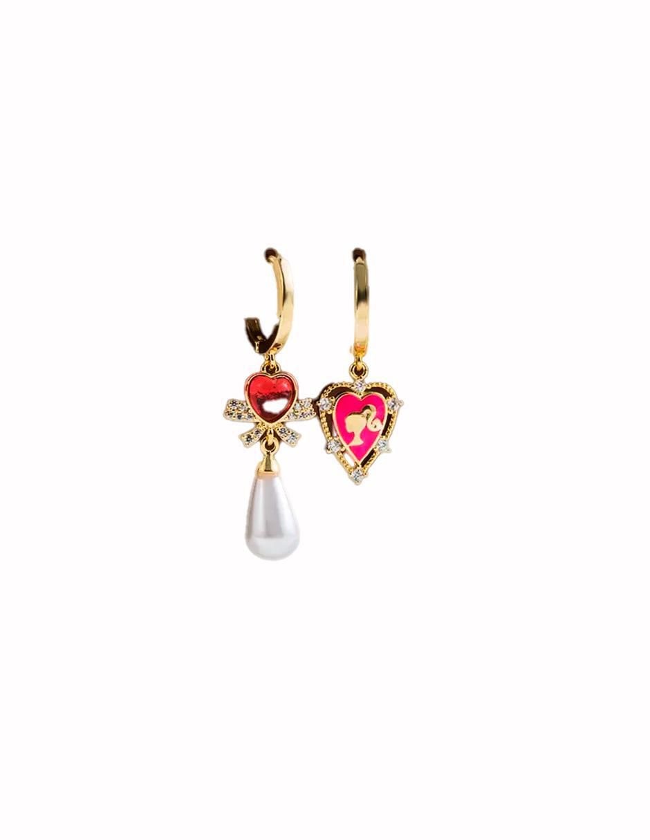 Set de aretes Barbie con acabado pulido 2
