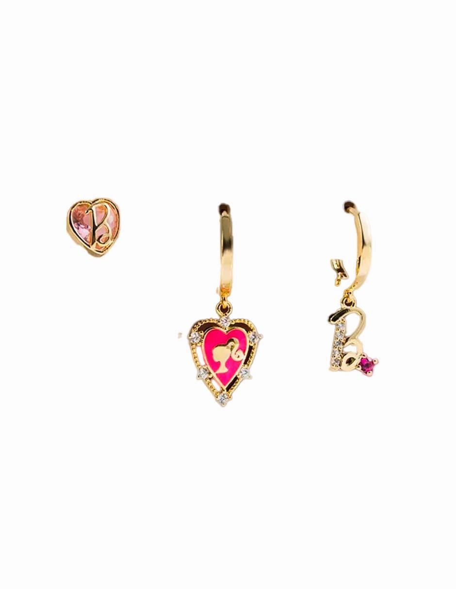 Set de aretes Barbie con acabado pulido 3