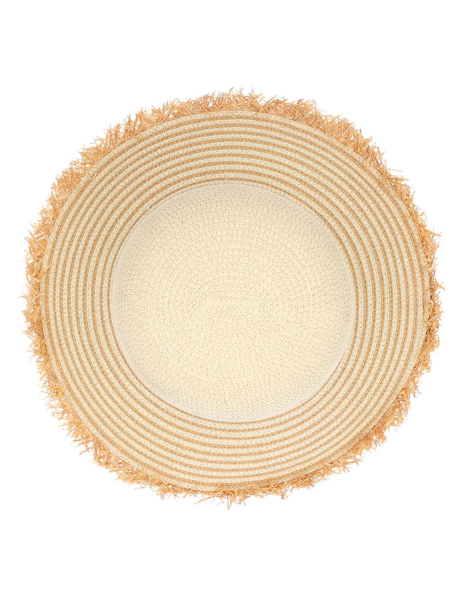 Sombrero ala mediana estampado a rayas