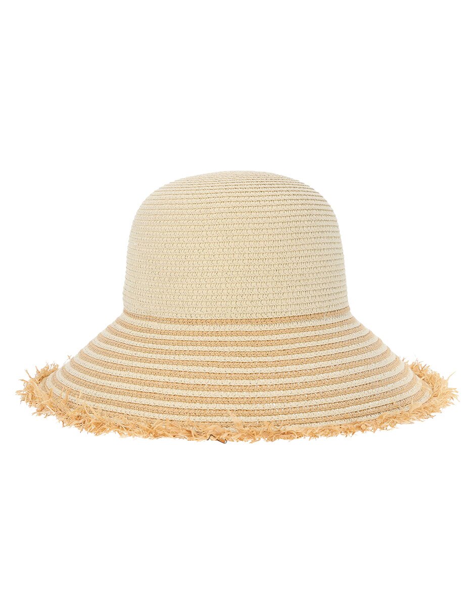 Sombrero ala mediana estampado a rayas