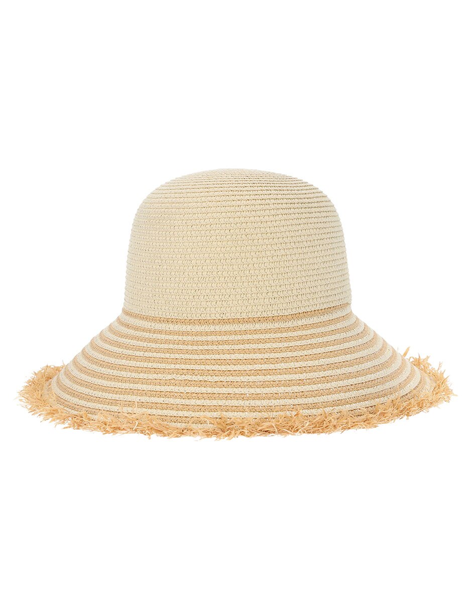 Sombrero ala mediana estampado a rayas