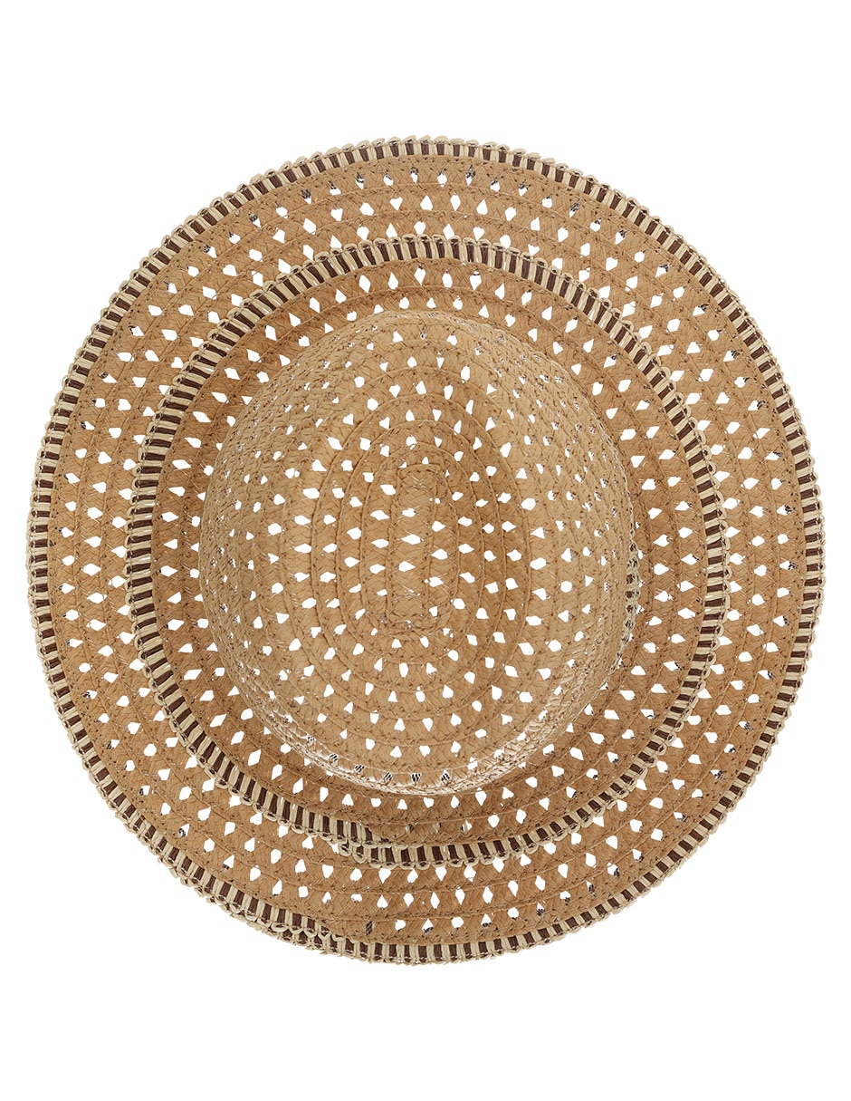 Sombrero ala mediana Map estampado corte láser