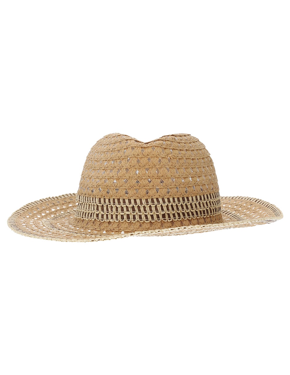 Sombrero ala mediana Map estampado corte láser