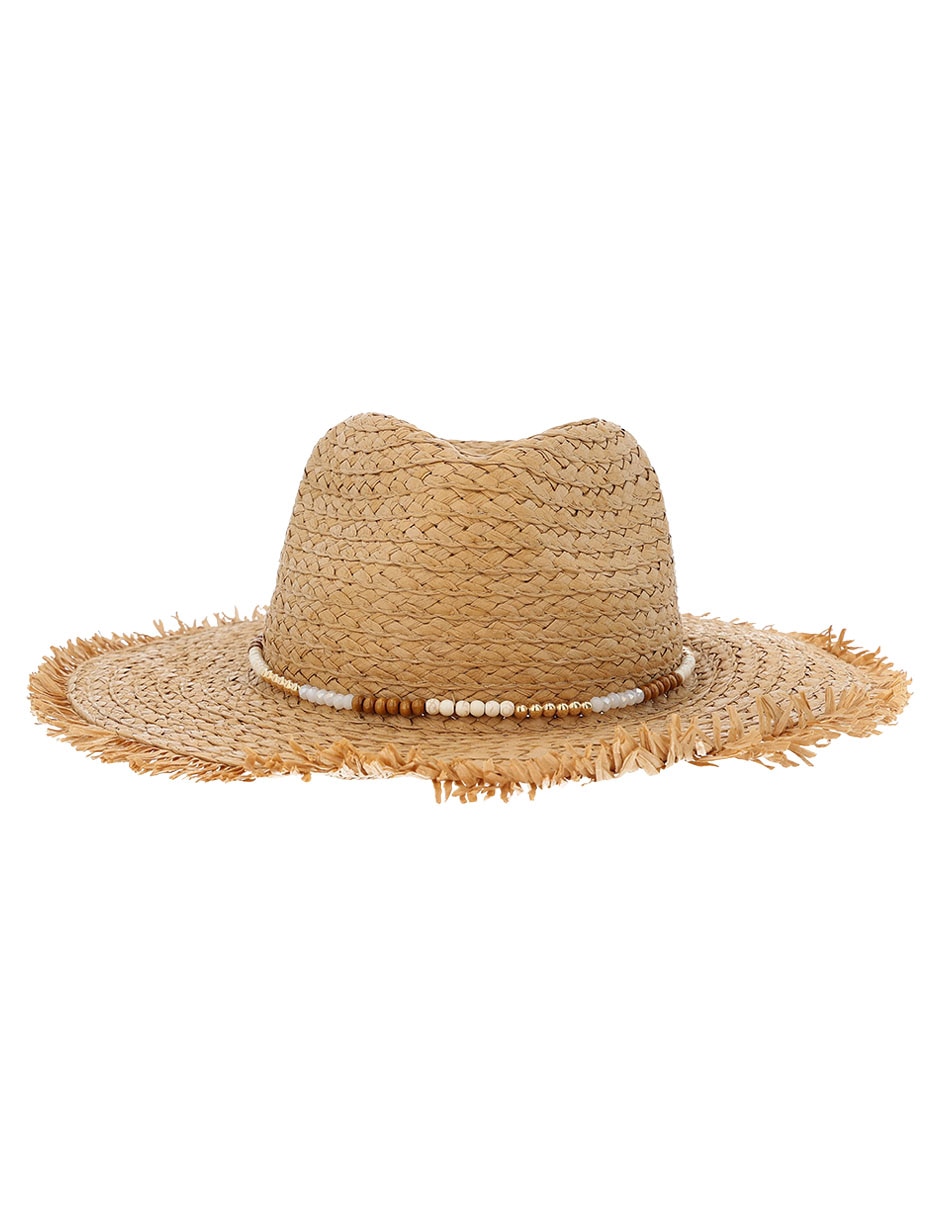 Sombrero ala mediana Map estampado trenzado