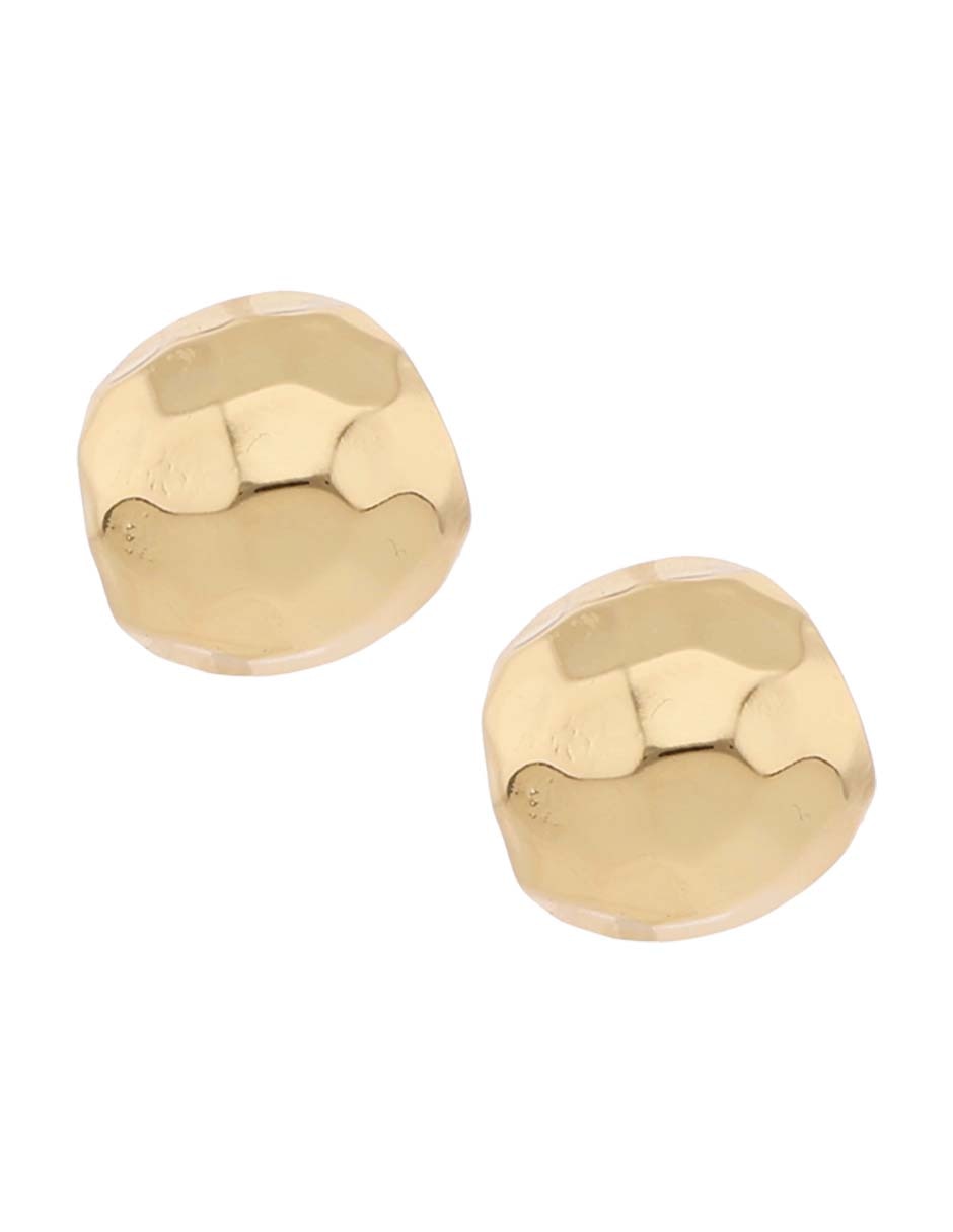 Aretes de aro con acabado martillado