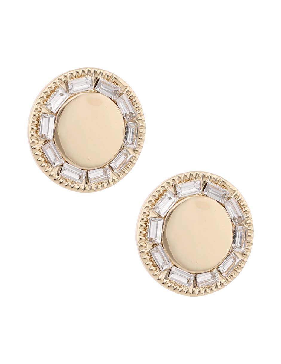 Aretes cortos circulares Map con acabado liso